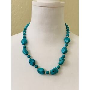 19" Turquoise Beaded Necklace